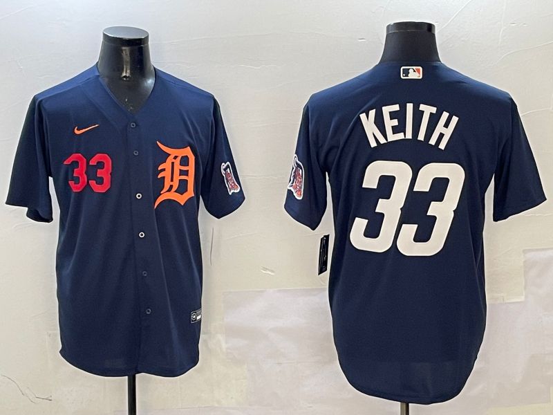 Men Detroit Tigers 33 Keith Drak Blue Game 2025 Nike MLB Jersey style 3112